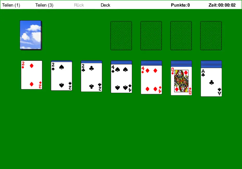 Solitär Spielen 6 Klondike Windows XP